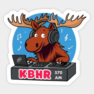 DJ Moose KBHR - Northern Exposure Funny vintage t-shirts Sticker